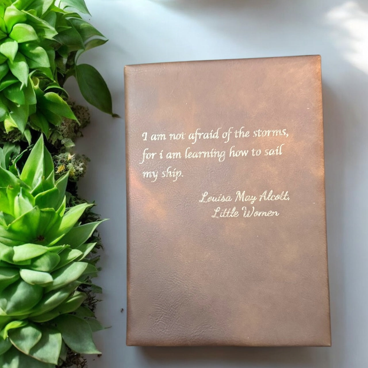 Premium Leather Engraved Lined Journal