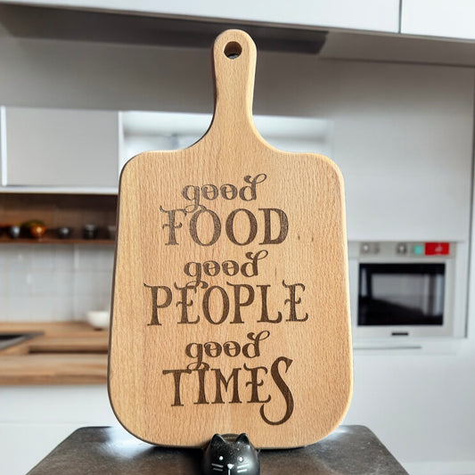 Wood Cutting Board with Handle Engraved Cutting Board Charcuterie Board Pizza Board