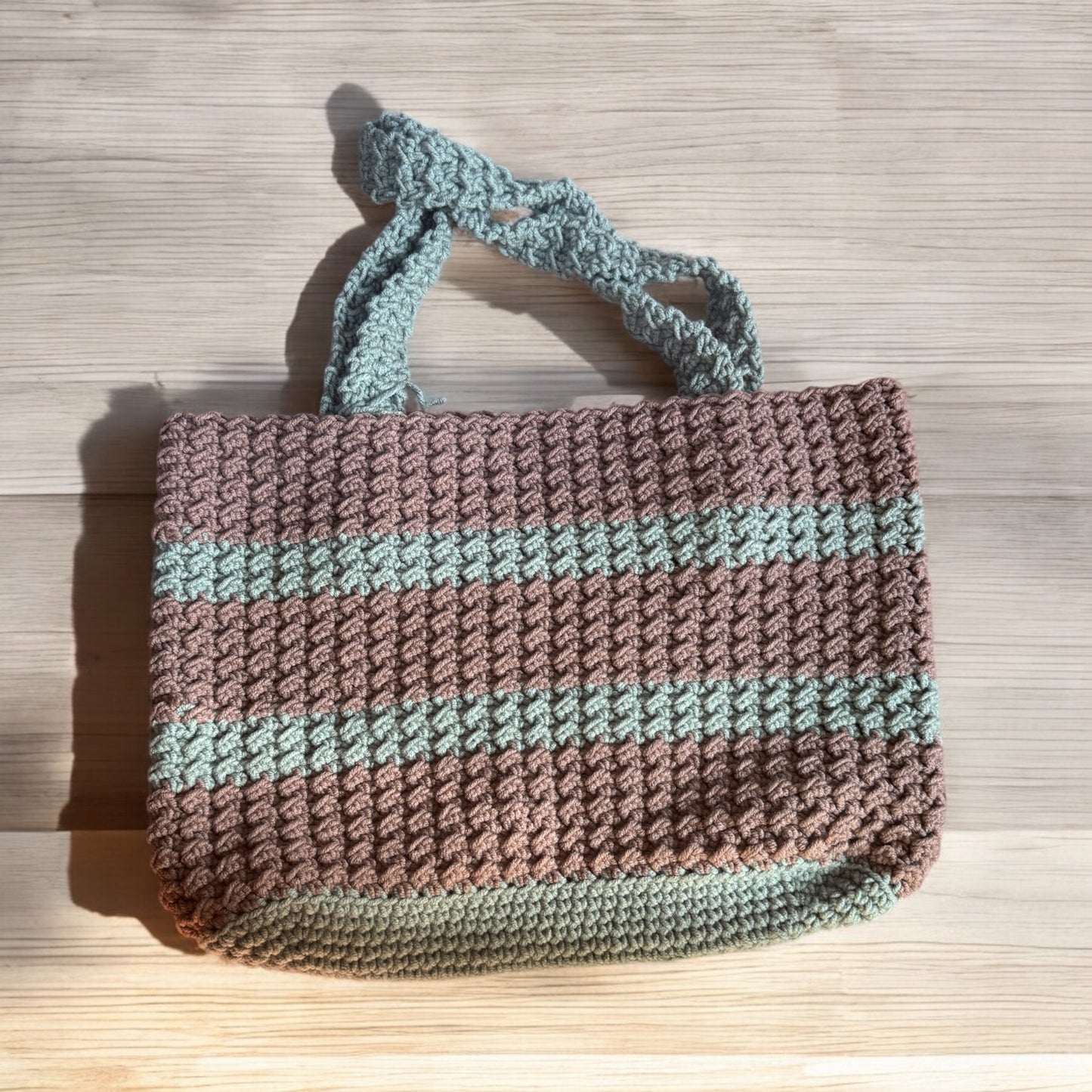 Handmade Crochet Tote Bag Carry-All Tote Bag