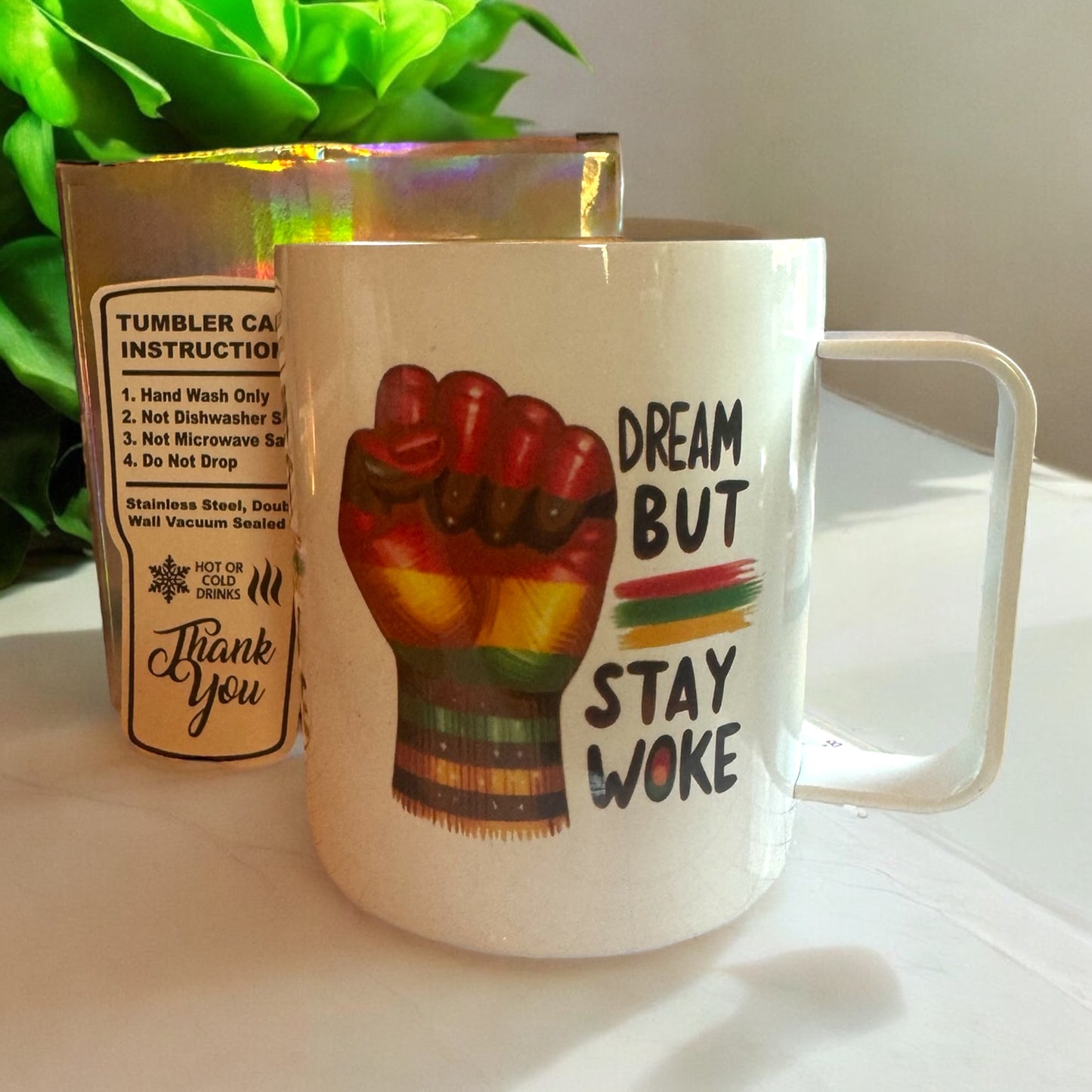 Stay Woke 12oz Camper Mug with Lid