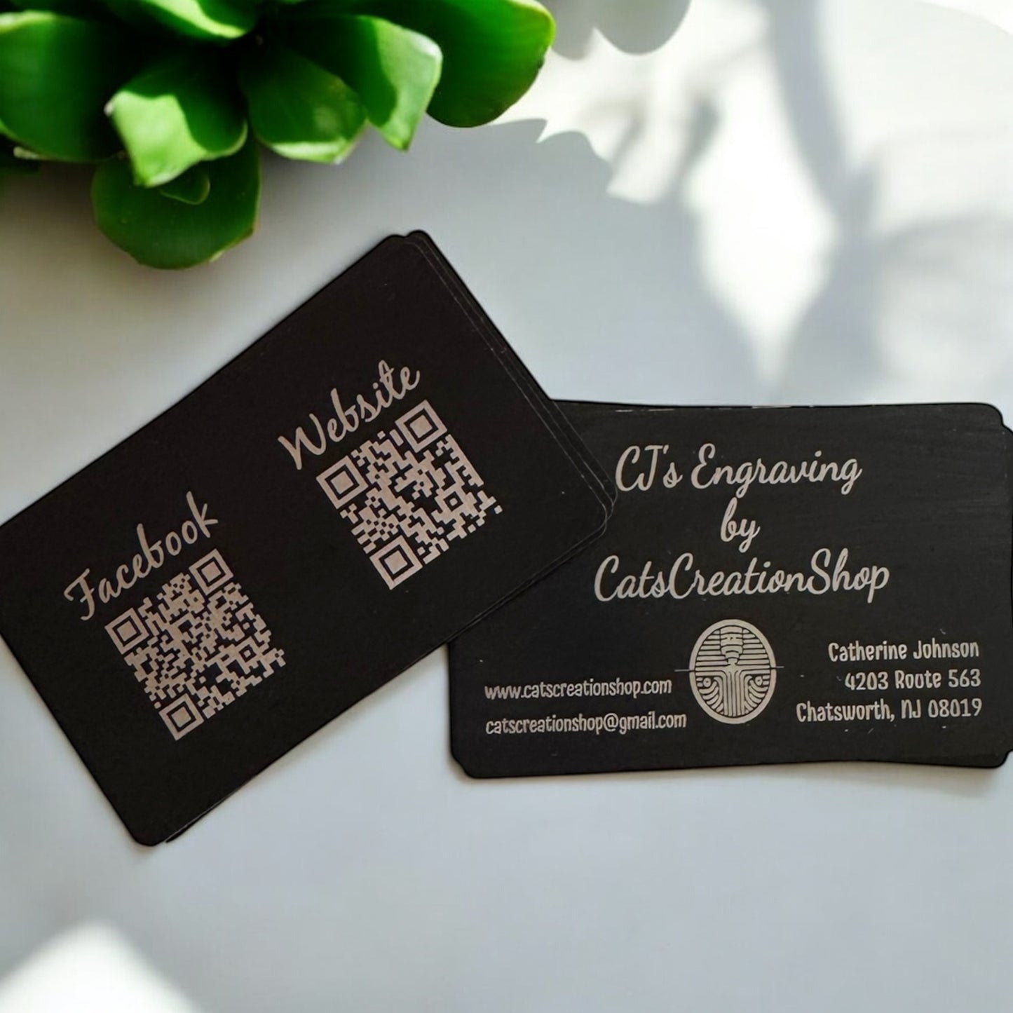 Metal Business Cards Laser Engraved Customized Business Cards