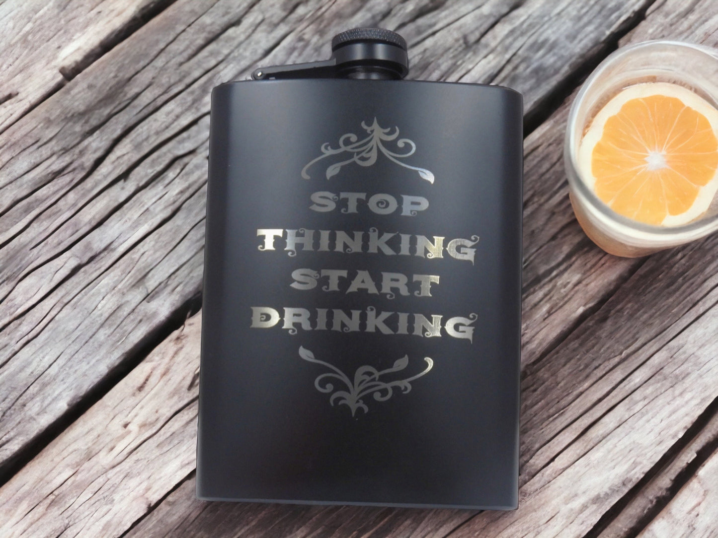 Engraved 8oz Hip Flask-Stainless Steel Flask for Men and Women-Unique Gift for Special Occasion