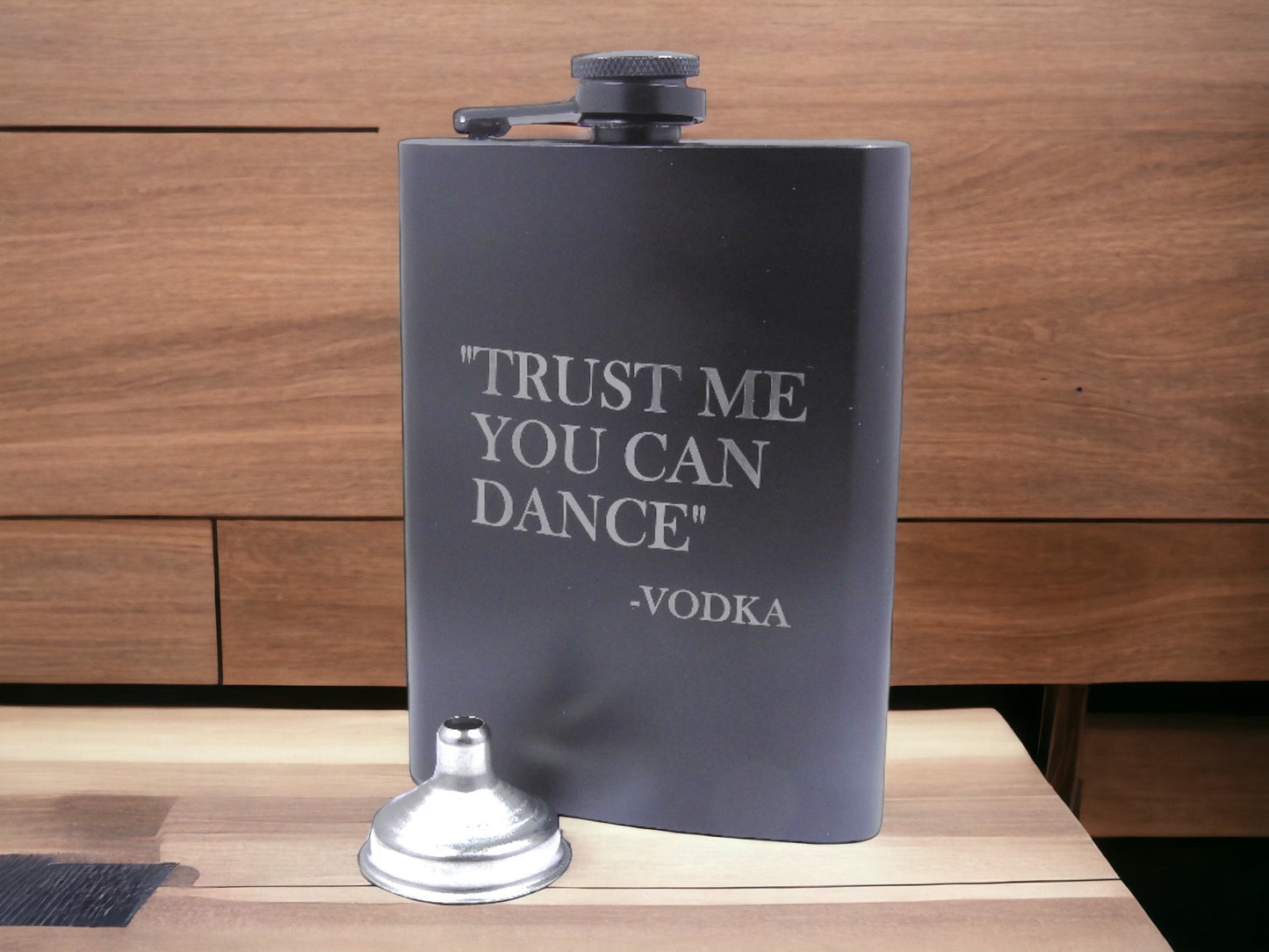 Engraved 8oz Hip Flask-Stainless Steel Flask for Men and Women-Unique Gift for Special Occasion