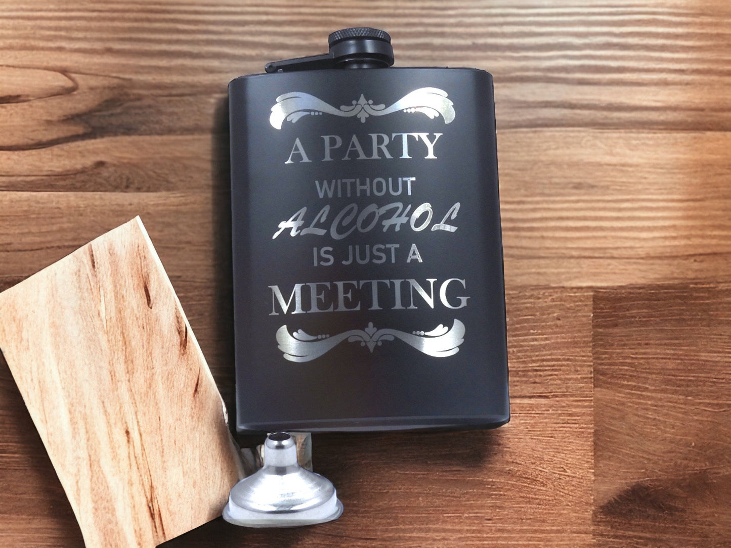 Engraved 8oz Hip Flask-Stainless Steel Flask for Men and Women-Unique Gift for Special Occasion